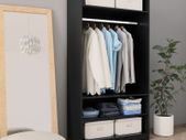 Wardrobe Black 100x50x200 cm Chipboard