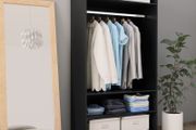 Wardrobe Black 100x50x200 cm Chipboard
