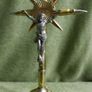 Vintage Trench Art Crucifix Bullet Cross Religious Folk Jesus God Image 7
