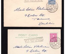 1954 Ireland Centenary of The Opening of the Catholic University (Cardinal Newman) Commemorative Stamps (on on Plain Addressed ) First Day Cover with Dublin Cancel