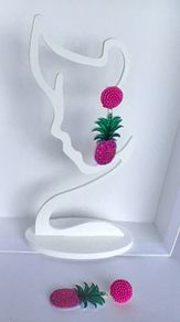 Tropical Hot Pink Seed Bead & Resin Earrings