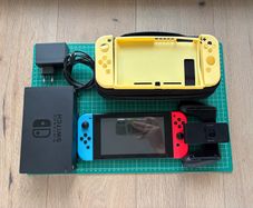 Nintendo Switch Blue/Red All Accessories and Cases Included