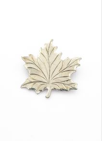 Signed 925 Silver Leaf Brooch