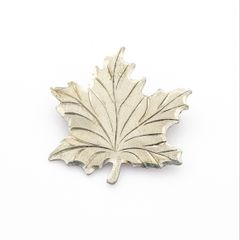 Signed 925 Silver Leaf Brooch