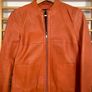 Massimo Dutti orange leather jacket size S Image 7