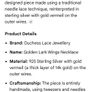 sterling silver golden lark wings necklace Image 9