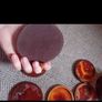 Mid century natural agate coaster set hardwood Image 5