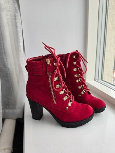 Guess Red Suede Boots