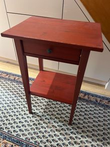 Ikea bedside table red HEMNES