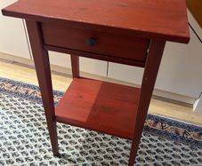Ikea bedside table red HEMNES