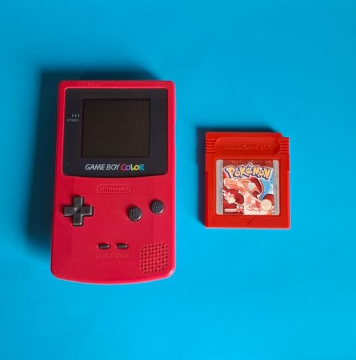 Gameboy Color with Pokemon Red
