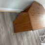 Wooden TV stand with shelves Image 3