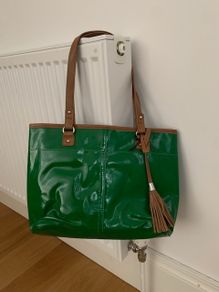 Green Patent Leather Handbag NEW