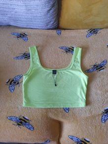 lime green crop top