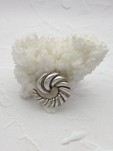 Vintage 925 Sterling Silver Swirl Brooch, Birmingham 1994