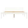Bed Frame with 2 Drawers White Solid Pine Wood 140x200 cm Image 4