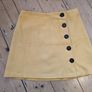 Primark Mustard Suede Effect Button Mini Skirt Image 2