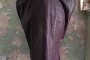 Burger et Mikkelsen leather midi skirt, uk 12