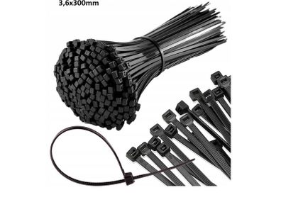 100x UV Cable Ties 3,6x300mm (black)