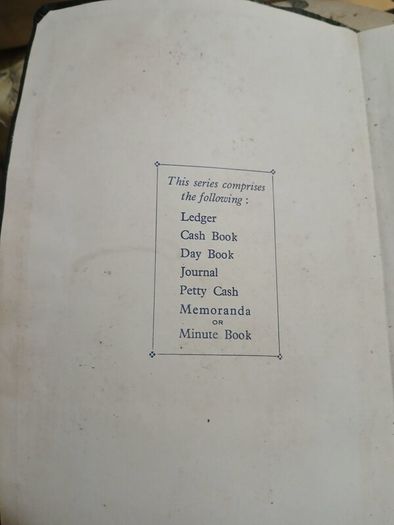 Vtg.  Leatherbound Accounts Journal