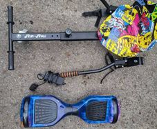 hoverboard and kart, with case and charger.  Very good condition