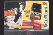 1997 Ireland 10 unit Nescafe coffee. The slogan Call and see if they'll come over for Nescafe (Gemplus GEM1) Call Card Mint in packaging. Telecom Eireann no 1186