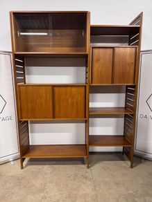 Mid-Century Modern Modular Teak Wall Unit by Ladderax