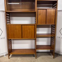 Mid-Century Modern Modular Teak Wall Unit by Ladderax