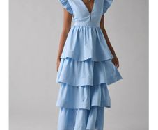 Sister Jane blue tiered dress uk10