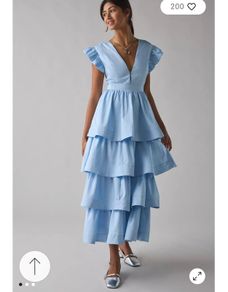 Sister Jane blue tiered dress uk10