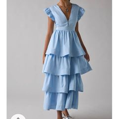 Sister Jane blue tiered dress uk10