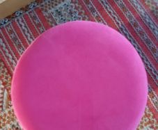 Pink Velvet Stool