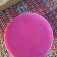 Pink Velvet Stool