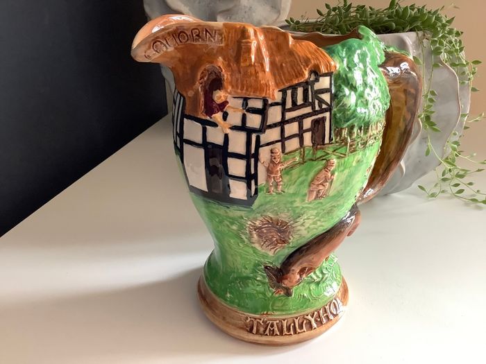 Antique and Fine China Collectibles - 1940s Burleigh Fox Hunting Jug Pitcher