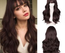 Brand New Long Curly Heat-Resistant Synthetic Wig Women's Natural Look