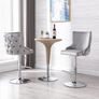 Modern Velvet Bar Stools Set Height Adjustable Counter Stools with Backrest Image 7