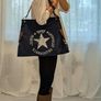 Vintage Canvas Tote Bag Navy Blue - BRAND NEW Image 2