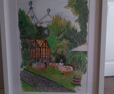 Original Artwork- Coffee at Tivoli Gardens, Copenhagen"