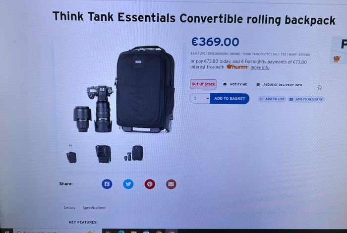 Think Tank Rolling Backpack