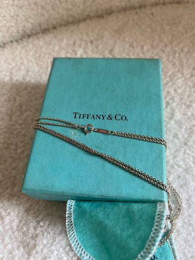 Tiffany double chain infinity choker necklace
