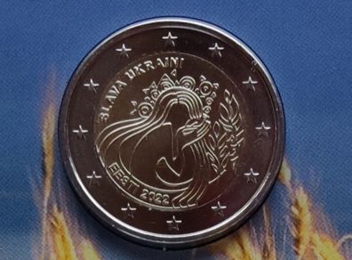 Estonia 2 Euro Base Metals Brilliant Uncirculated Coin 2022 - Ukrainian Freedom - 2 Euro Commemorative Coin