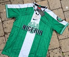 Nike Nigeria 1996 green football shirt