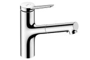 Hansgrohe Zesis M33 Single lever pull out kitchen mixer 150, pull-out spray, 2jet