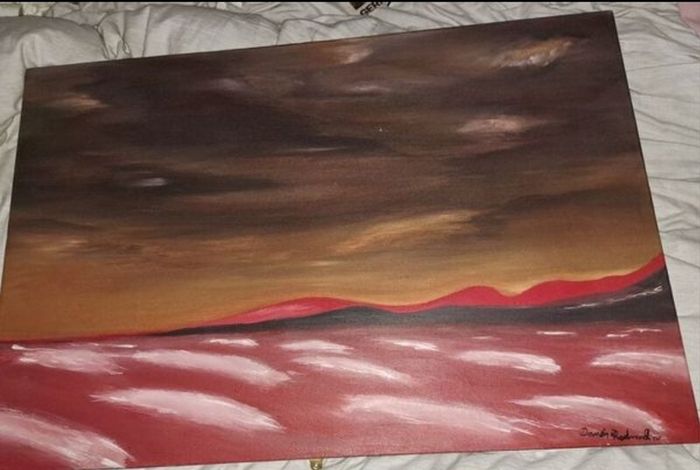 Large original Damian Redmond seascape painting