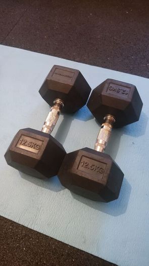 12.5kg hex dumbbell