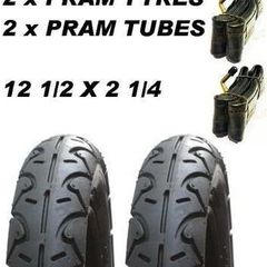 2 x Tyres & 2x Tubes 12 1/2 X 2 1/4 for strollers, wheelchairs, or small scooters