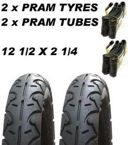 2 x Tyres & 2x Tubes 12 1/2 X 2 1/4 for strollers, wheelchairs, or small scooters