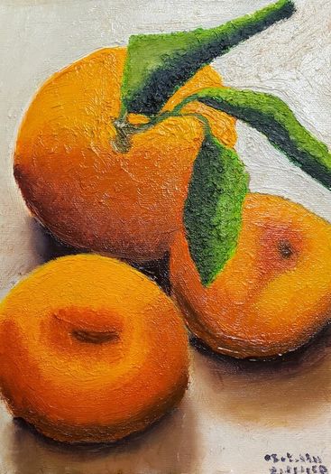 Sill life oranges scene 2