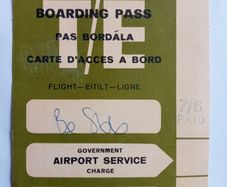Aer Lingus Vintage Boarding Pass - Vintage Irish International Airlines Airplane