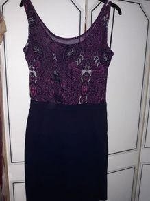 MANGO dress. Pink and Navy.